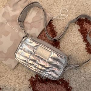 Silver Puff Dagne Dover Phone Sling